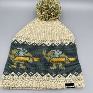Burton‎ Fair Isle Beanie One Size-Oatmeal EUC!